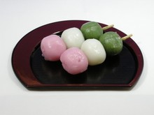 日岡　三色だんご　5袋(串なし)　冷凍