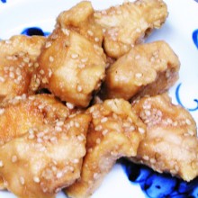 C)鶏むね肉の甘酢ごま煮　150g
